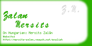zalan mersits business card