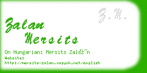 zalan mersits business card